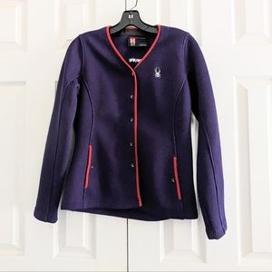 SPYDER Core Sweater Ribbed Snap Button Cardigan Jacket